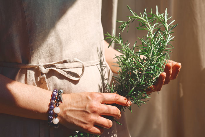 Person holding fresh rosemary herbs in soft light, illustrating common tourist traps involving local products and souvenirs. Person holding fresh rosemary herbs in soft light, illustrating common tourist traps involving local products and souvenirs.