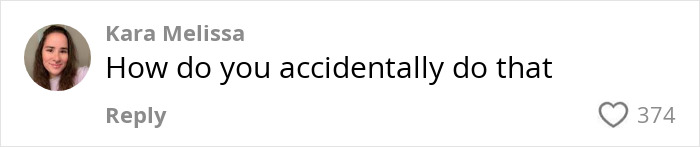 Comment by Kara Melissa with her profile picture, sharing her reaction to a story about a woman accidentally leaving a tampon inside for a month. Comment by Kara Melissa with her profile picture, sharing her reaction to a story about a woman accidentally leaving a tampon inside for a month.
