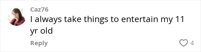 Comment from passenger sharing how she entertains her bored child during a flight sparking debate among travelers Comment from passenger sharing how she entertains her bored child during a flight sparking debate among travelers
