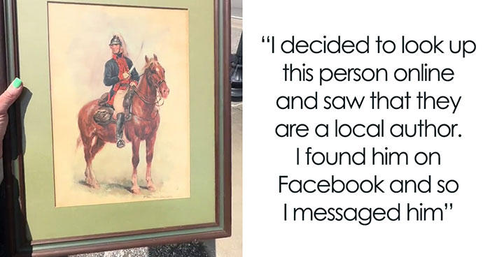 Woman Refuses To Keep Painting She Bought After Reading The Message Written On The Back
