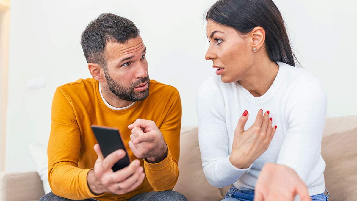 Woman feels financially trapped, arguing with jobless fiancu00e9 who relies on her while claiming to build a business.