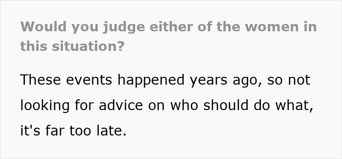 Text excerpt discussing judgment in a toxic man’s romantic mess with two women, reflecting on past events.