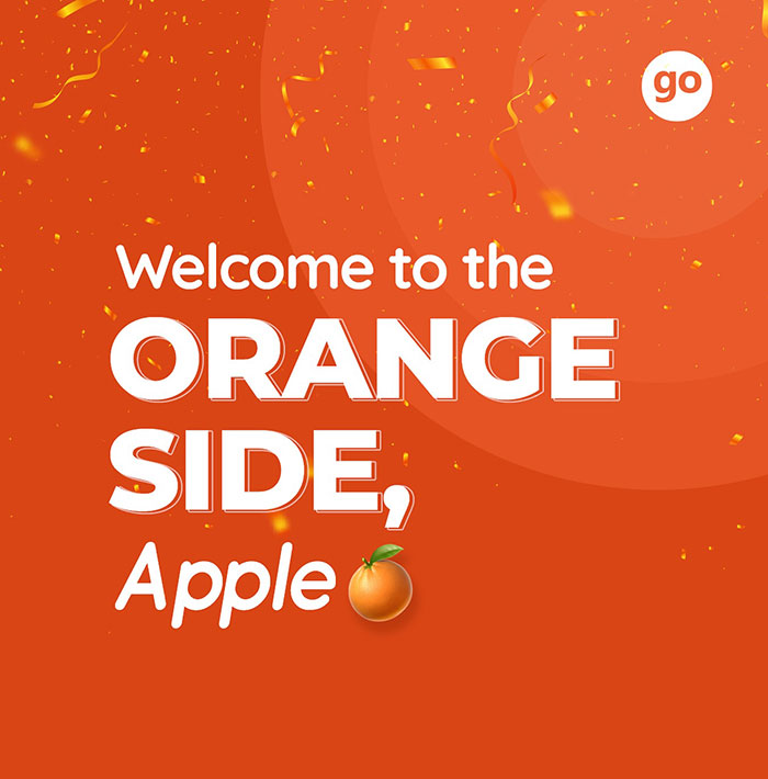 Samsung mocks new iPhone launch with playful orange-themed message welcoming Apple to the orange side after release. Samsung mocks new iPhone launch with playful orange-themed message welcoming Apple to the orange side after release.