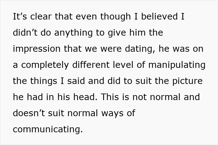 Text describing a woman horrified after a guy considers her his girlfriend following only one date and sends an anniversary gift. Text describing a woman horrified after a guy considers her his girlfriend following only one date and sends an anniversary gift.