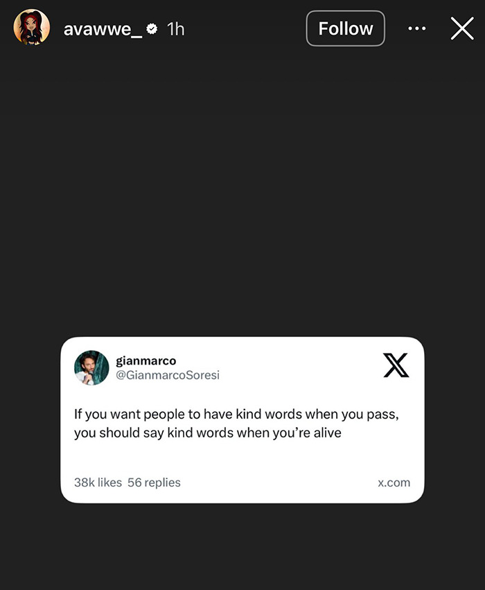 Screenshot of a social media post highlighting The Rock's daughter doubling down on remarks about Charlie Kirk amid controversy. Screenshot of a social media post highlighting The Rock's daughter doubling down on remarks about Charlie Kirk amid controversy.