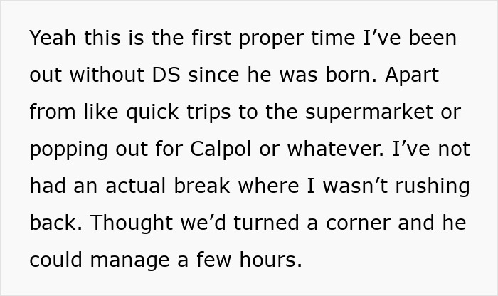 Text excerpt about a dad’s first time taking care of his son, forgetting diaper change and feeding. Text excerpt about a dad’s first time taking care of his son, forgetting diaper change and feeding.