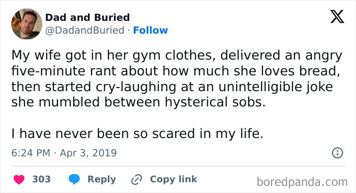 Tweet showing a humorous and relatable moment in a wholesome relationship involving an emotional rant and laughter.