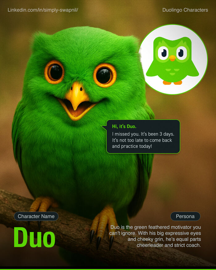 Duo Bird From Duolingo