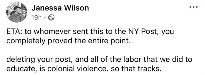 Social media post discussing concerns related to Brooklyn midwife’s dice game club and safety for non-white women.