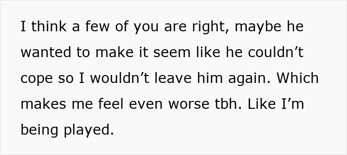 Text post discussing dad taking care of son for the first time but forgetting diaper change and feeding, mom upset. Text post discussing dad taking care of son for the first time but forgetting diaper change and feeding, mom upset.