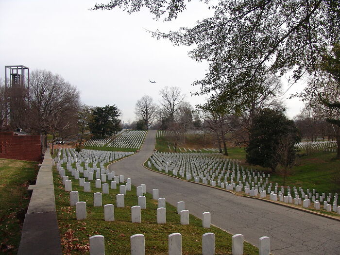 Rows of white gravestones in a large cemetery under a cloudy sky, evoking eerie true stories from beneath our feet.