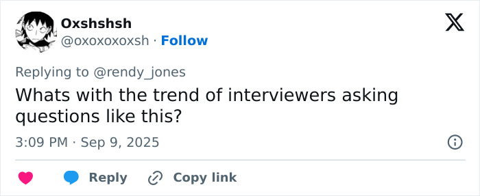 Screenshot of a social media reply questioning the trend of interviewers asking creepy questions about Leonardo DiCaprio. Screenshot of a social media reply questioning the trend of interviewers asking creepy questions about Leonardo DiCaprio.