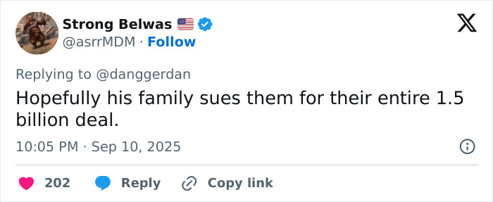 Screenshot of a tweet showing South Park viewers enraged over an eerie episode about Charlie Kirk, discussing lawsuits and backlash. Screenshot of a tweet showing South Park viewers enraged over an eerie episode about Charlie Kirk, discussing lawsuits and backlash.