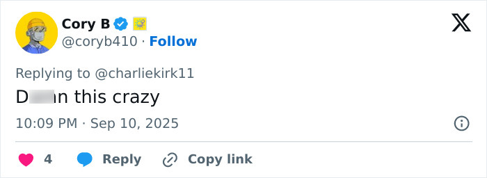 Screenshot of a social media reply reacting to Charlie Kirk's eerie post that predicted his own passing 11 years ago. Screenshot of a social media reply reacting to Charlie Kirk's eerie post that predicted his own passing 11 years ago.