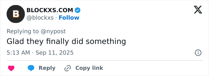 Tweet from BLOCKXS.COM commenting on Charlie Kirk remarks after Utah tragedy, mentioning commentator fired hours later. Tweet from BLOCKXS.COM commenting on Charlie Kirk remarks after Utah tragedy, mentioning commentator fired hours later.