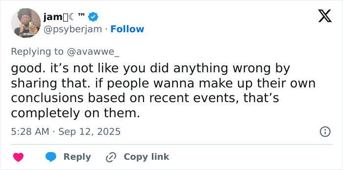 Screenshot of a tweet discussing The Rock's daughter doubling down on remarks about Charlie Kirk amid controversy. Screenshot of a tweet discussing The Rock's daughter doubling down on remarks about Charlie Kirk amid controversy.