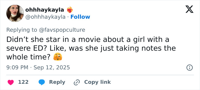 Twitter user ohhhaykayla commenting on Lily Collins' skinny appearance sparking concern among fans about extreme thinness. Twitter user ohhhaykayla commenting on Lily Collins' skinny appearance sparking concern among fans about extreme thinness.