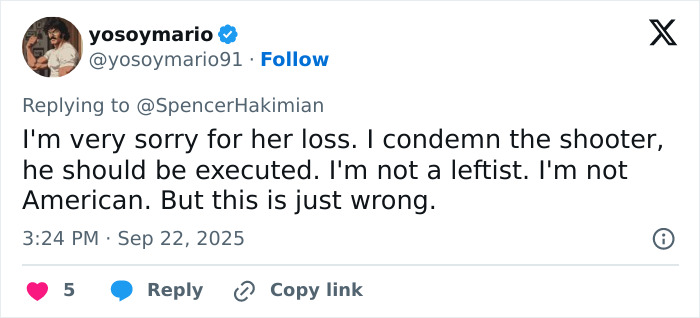 Tweet expressing condolences and strong condemnation of the shooter in a controversial WWE level stuff incident. Tweet expressing condolences and strong condemnation of the shooter in a controversial WWE level stuff incident.