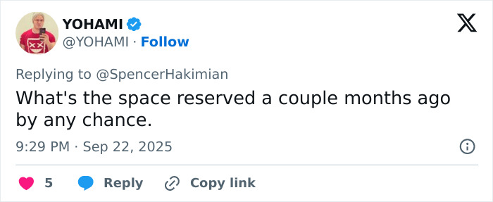 Tweet from user Yohami questioning a reserved space related to WWE Level Stuff and Charlie Kirk memorial organizers. Tweet from user Yohami questioning a reserved space related to WWE Level Stuff and Charlie Kirk memorial organizers.