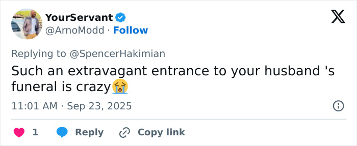 Tweet criticizing Charlie Kirk memorial organizers for Erika’s surprising WWE level entrance at the funeral event. Tweet criticizing Charlie Kirk memorial organizers for Erika’s surprising WWE level entrance at the funeral event.