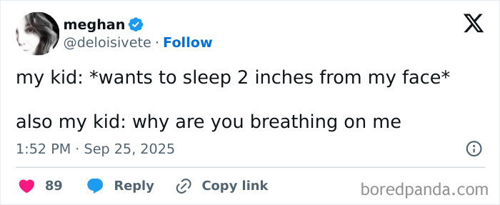 Screenshot of a humorous parenting post on social media about kid behavior, fitting the parenting posts SEO keyword.