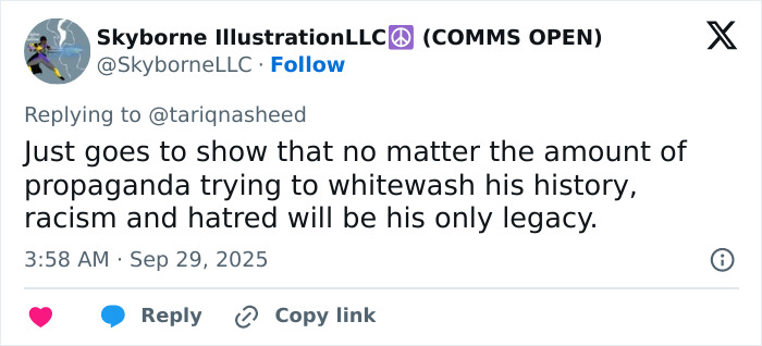 Social media comment discussing propaganda and racism linked to the Michigan church tragedy and Charlie Kirk attack. Social media comment discussing propaganda and racism linked to the Michigan church tragedy and Charlie Kirk attack.