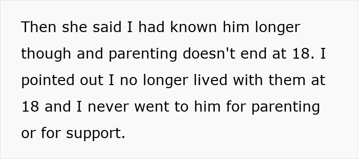 Text excerpt from bride refusing mom's hubby to walk her down the aisle, explaining her boundaries on parenting and support.