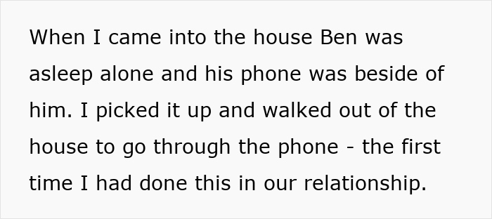 Text excerpt showing a woman upset and confused after discovering signs of cheating by her ex in their relationship. Text excerpt showing a woman upset and confused after discovering signs of cheating by her ex in their relationship.