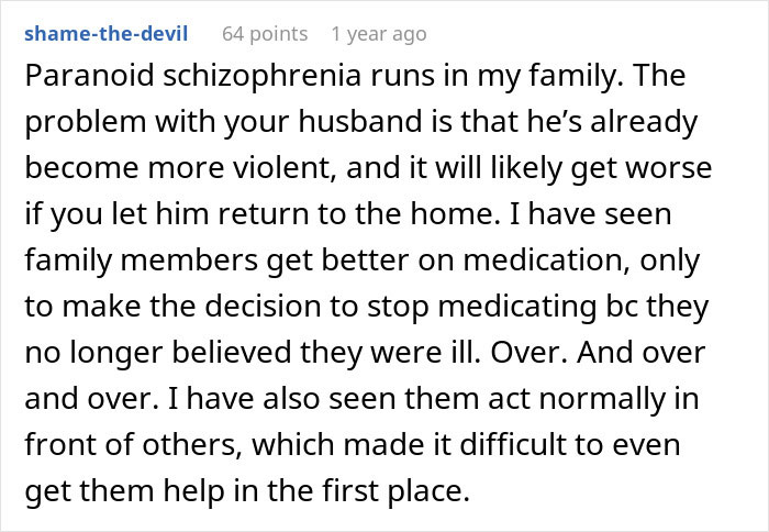 Reddit comment discussing husband’s worsening violence and lessons learned from giving another chance in difficult relationship situations. Reddit comment discussing husband’s worsening violence and lessons learned from giving another chance in difficult relationship situations.