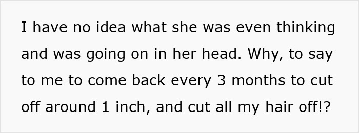 Text from a conversation expressing confusion over being asked to cut hair short repeatedly, relating to netizens stunned by a lady’s honest comparison. Text from a conversation expressing confusion over being asked to cut hair short repeatedly, relating to netizens stunned by a lady’s honest comparison.