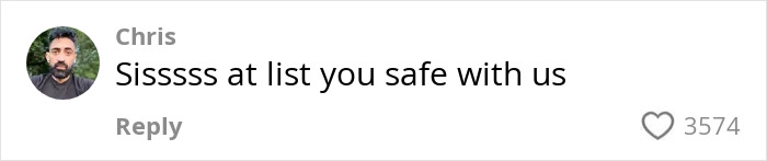 Comment from Chris in a social media thread about a woman accidentally joining a gay running club, with 3,574 likes. Comment from Chris in a social media thread about a woman accidentally joining a gay running club, with 3,574 likes.