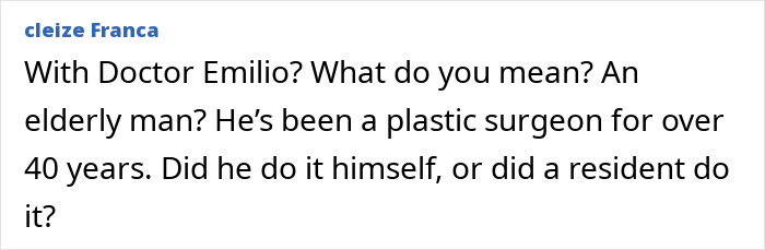 Text message discussing a plastic surgeon and concerns about a mom's butt lift procedure going horribly wrong. Text message discussing a plastic surgeon and concerns about a mom's butt lift procedure going horribly wrong.