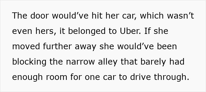 Text explaining a man towing entitled neighbor's car for always blocking his car in a narrow alley. Text explaining a man towing entitled neighbor's car for always blocking his car in a narrow alley.