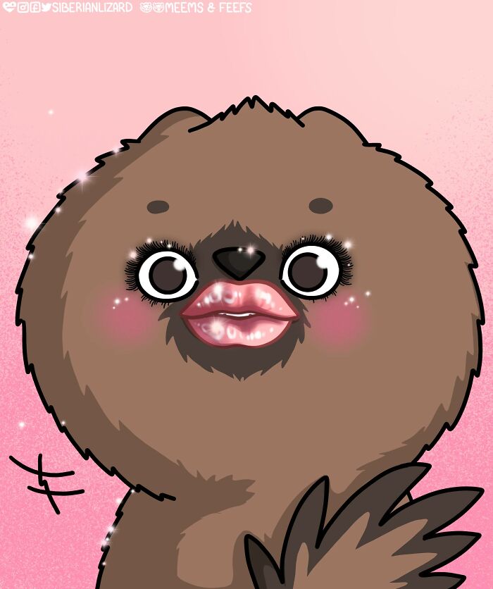 Comic strip showing an artist interacting with a ferret while documenting life with two ferrets and a cat.