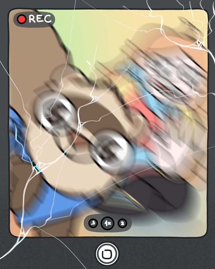 Artist sitting with two ferrets and a cat, speaking about how to train ferrets in a colorful illustrated video frame.