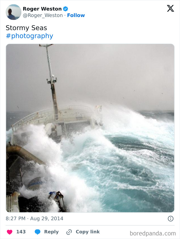 Stormy seas crashing over ship deck showing dangerous and unsettling working conditions at sea jobs