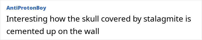 Skull cemented by stalagmite on cave wall, related to mysterious Petralona Man discovered decades ago. Skull cemented by stalagmite on cave wall, related to mysterious Petralona Man discovered decades ago.