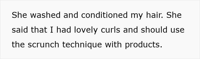 Woman receiving a haircut while discussing the emotional impact of getting too short hair compared to her father's passing. Woman receiving a haircut while discussing the emotional impact of getting too short hair compared to her father's passing.
