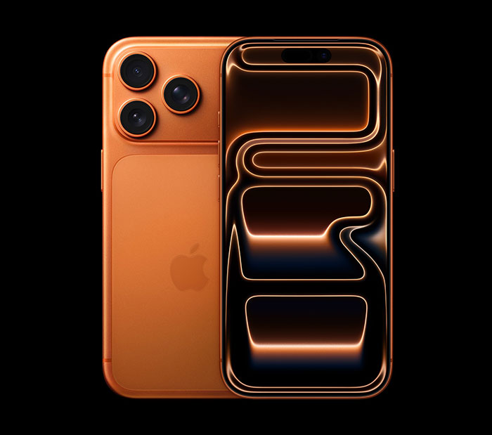 Copper-colored iPhone shown from front and back, illustrating design and camera details amid Samsung mocking new iPhone launch. Copper-colored iPhone shown from front and back, illustrating design and camera details amid Samsung mocking new iPhone launch.