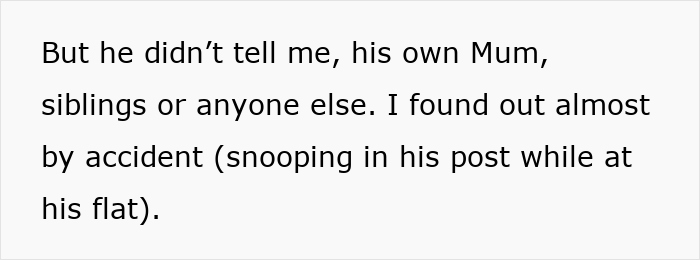 Text excerpt showing a woman discovering her ex-husband’s cancer diagnosis by snooping, feeling betrayed he hid the truth. Text excerpt showing a woman discovering her ex-husband’s cancer diagnosis by snooping, feeling betrayed he hid the truth.