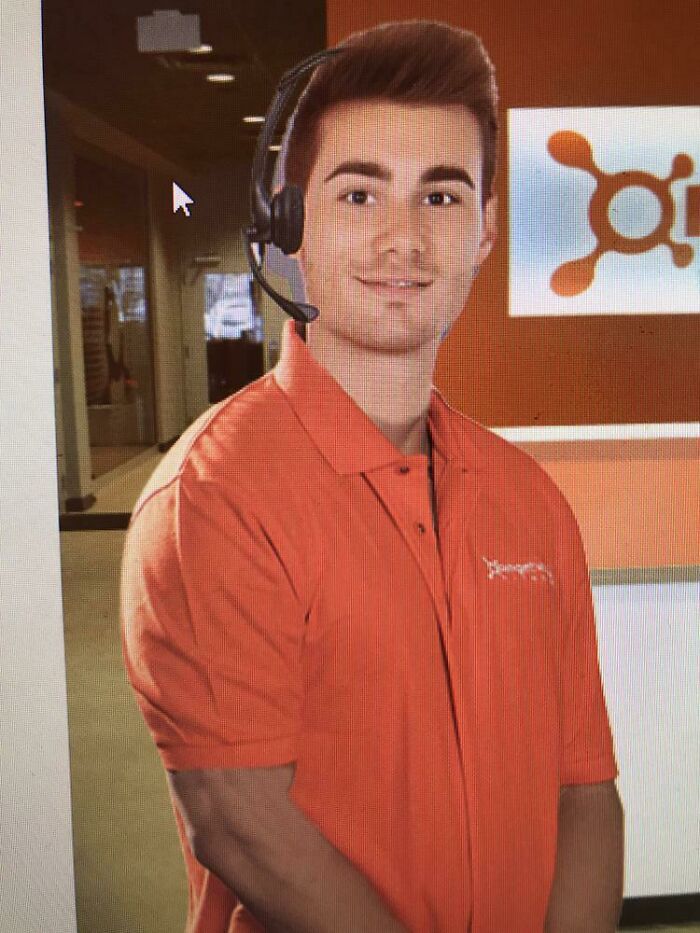 Young man in orange shirt with headset, representing companies that failed miserably on social media campaigns.