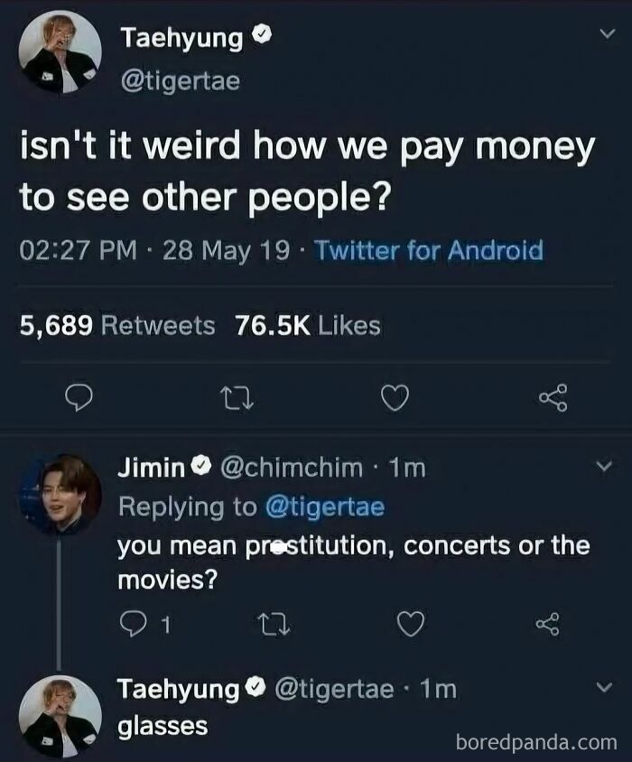 Screenshot of a funny Twitter exchange highlighting relatable humor in social media memes today.