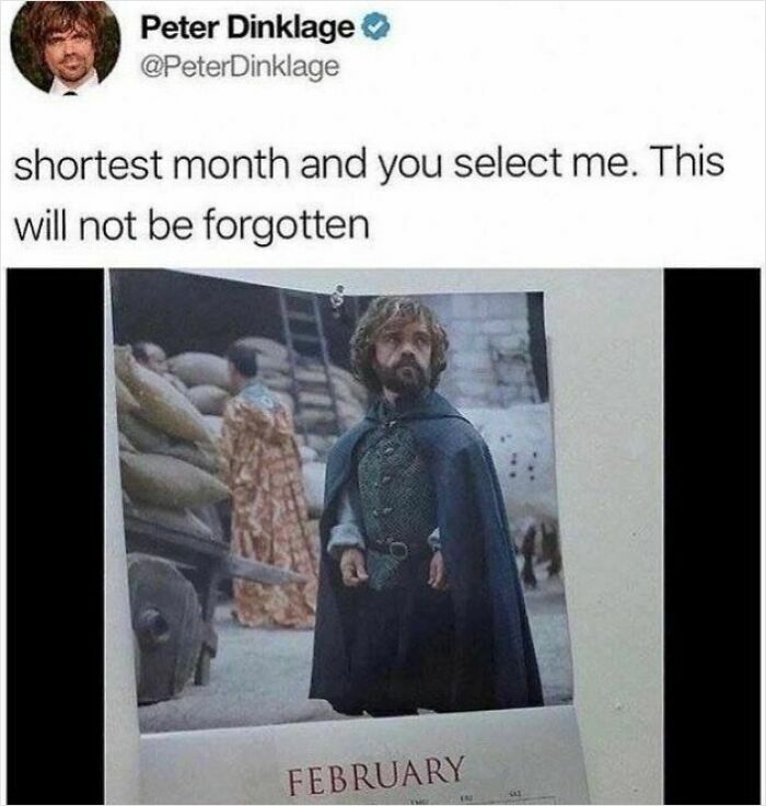 Meme from Super Culture showing a calendar page with a humorous February post featuring a character in medieval attire.