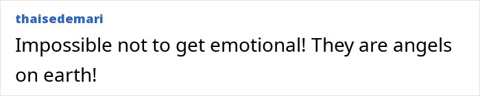 Comment text on a white background expressing emotion, referencing angels on earth and touching thousands of lives. Comment text on a white background expressing emotion, referencing angels on earth and touching thousands of lives.
