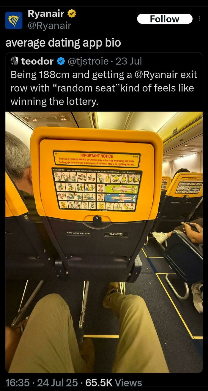 Ryanair's brutal comeback on cramped exit row seating, a top moment in business comebacks that leave reviewers speechless.