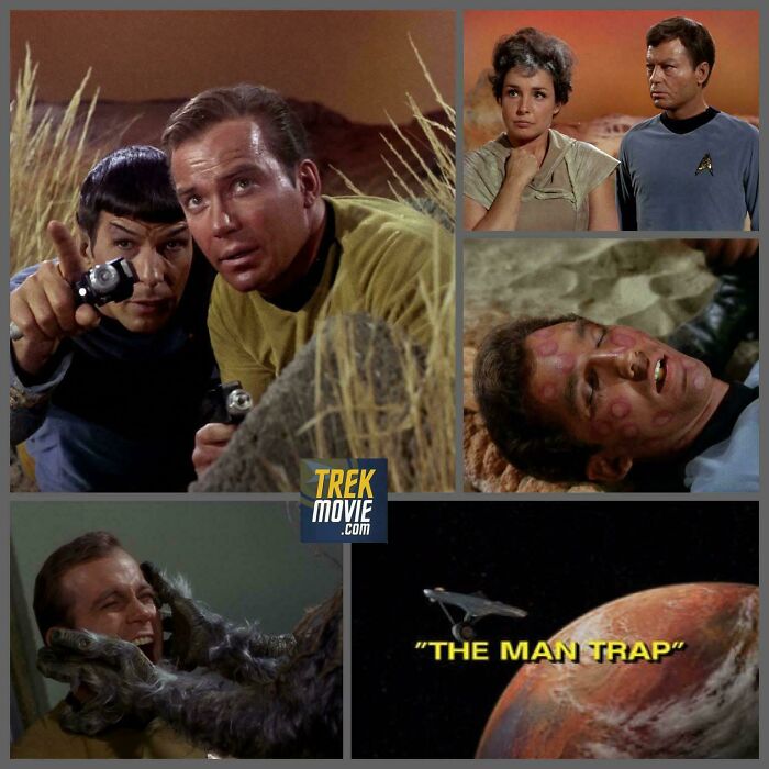 Scenes from classic Star Trek episode The Man Trap with vintage effects to make you feel old as heck nostalgia.