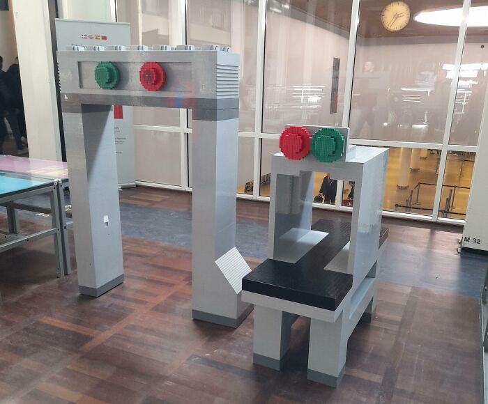 Minimalist Danish prison cell furniture made of Lego blocks, showcasing Denmark's innovative and cooler design approach.