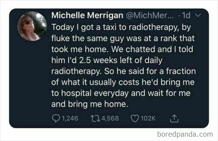 Heartwarming story of a taxi driver offering daily rides to hospital for radiotherapy, spreading kindness and hope.
