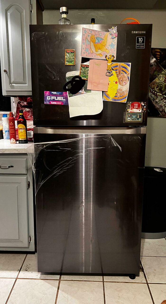 Roommate Won’t Let Me Take Plastic Off The Fridge