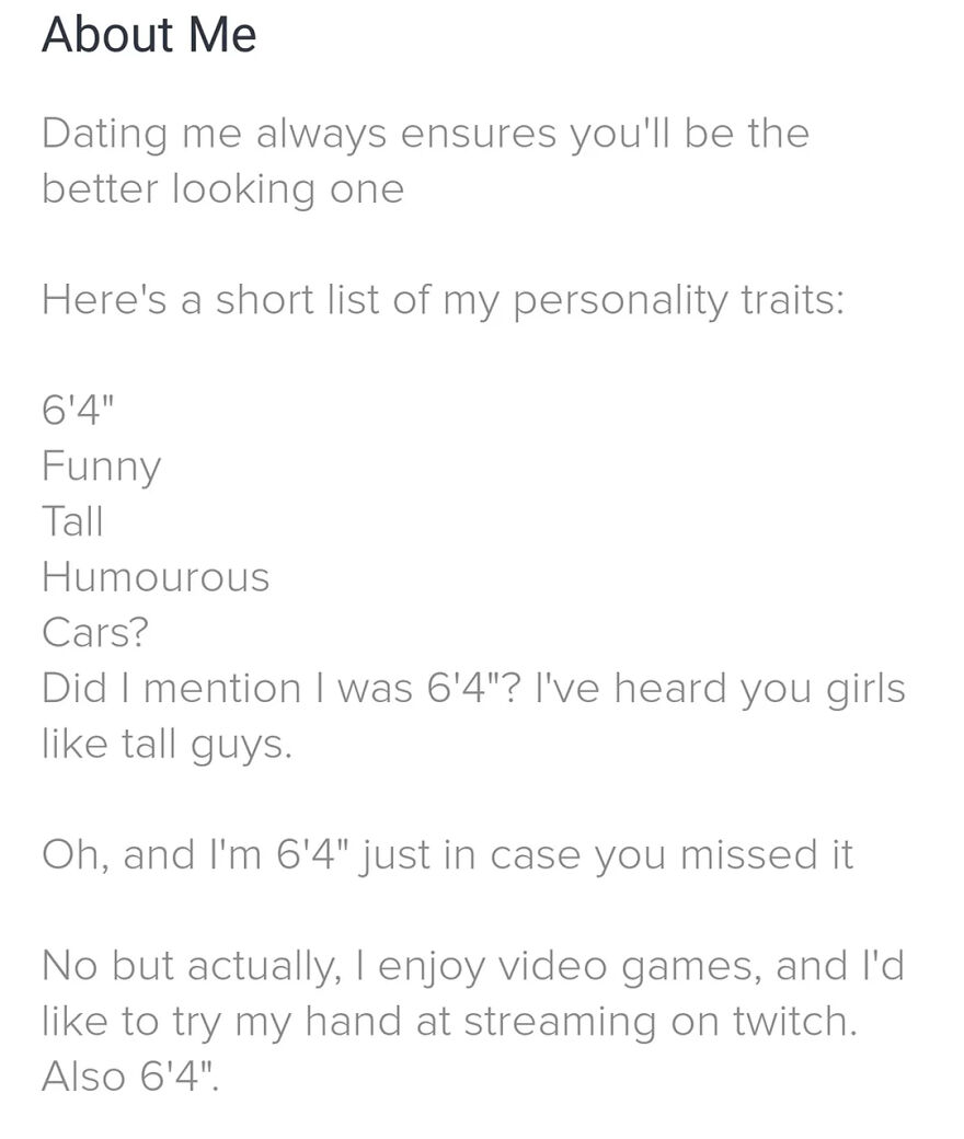Funny Tinder bio for guys highlighting personality traits and interests, perfect for best Tinder bios for guys to steal.